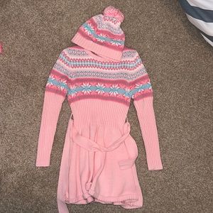 Sweater Dress with matching hat 5T